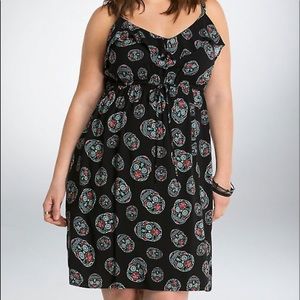 Torrid Black Sugar Skull Challis Dress